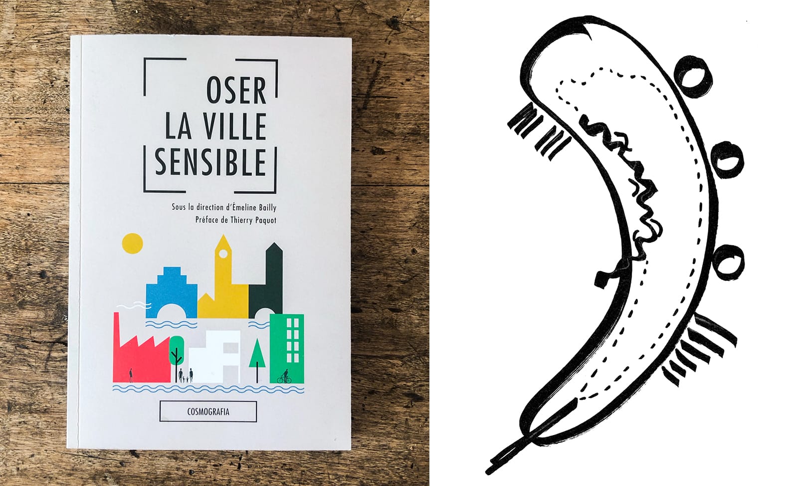 FACT ile saint denis Livre ville sensible et shema intention graphique ®Hermeline carpentier fabrication maison Simon Cathelain