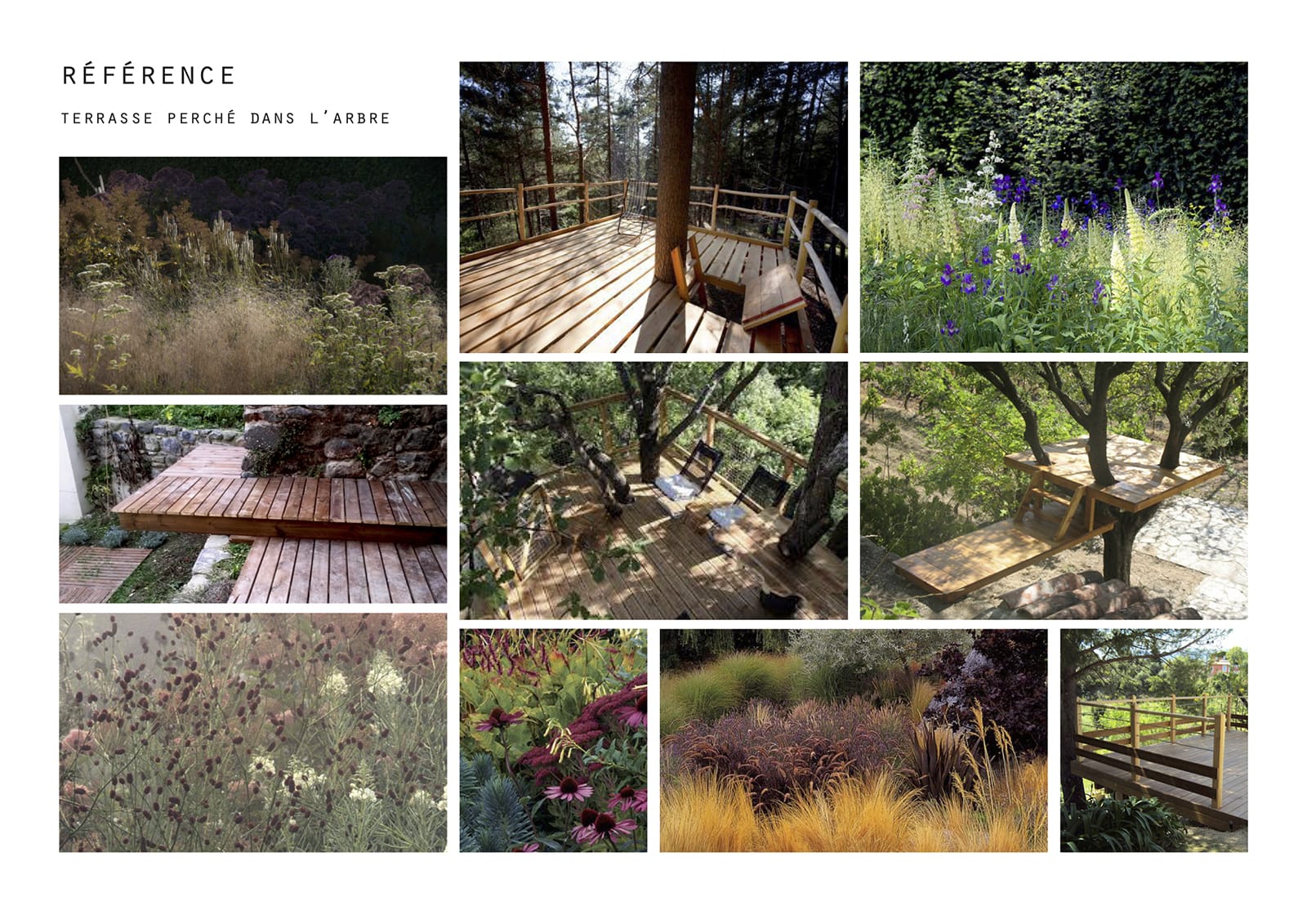 références Esquisse Jardin pente perché pillotis terrasse muret soutainement