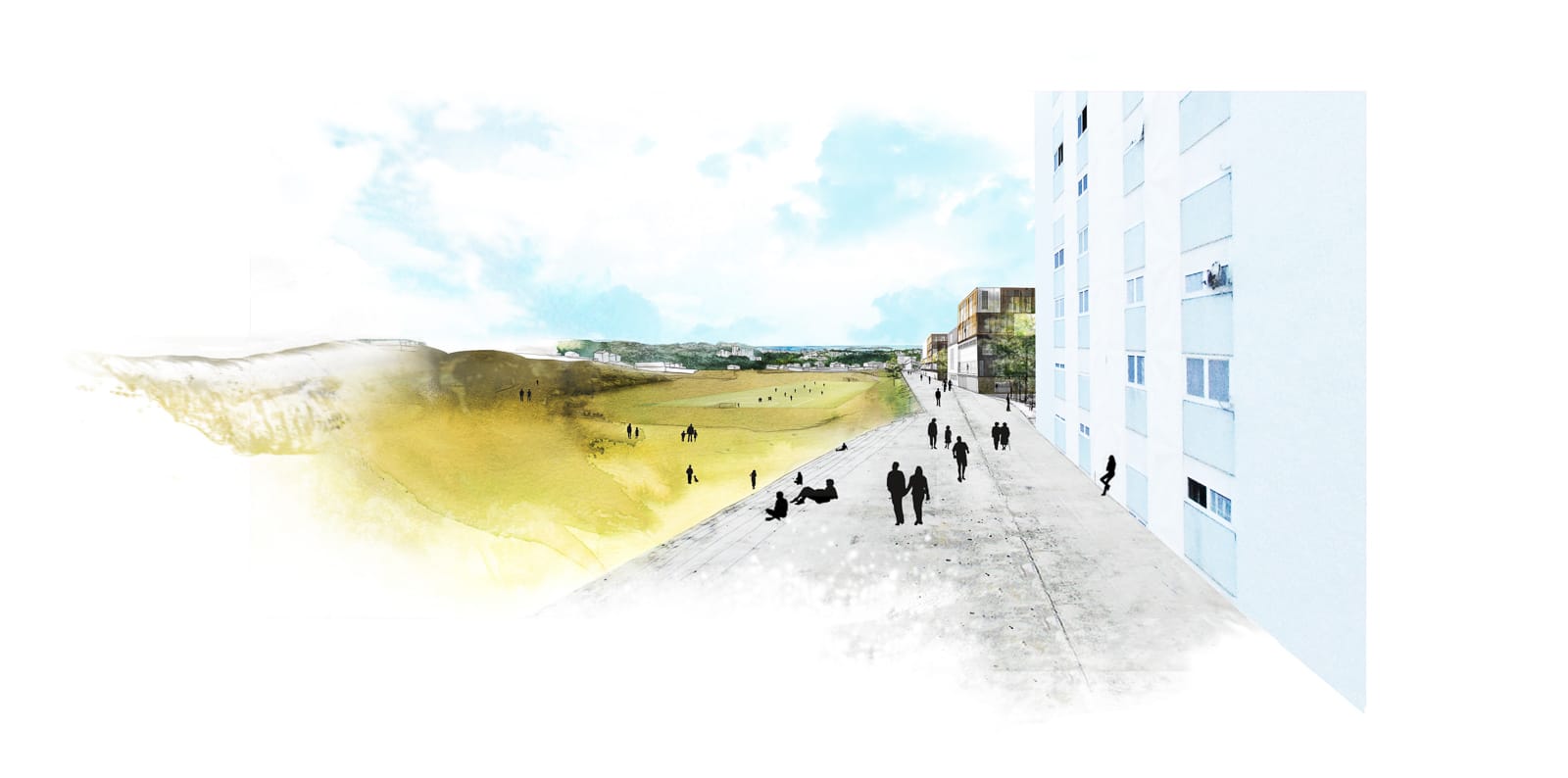 vue coupe projet Rénovation cité solidarité®Hermeline Carpentier
