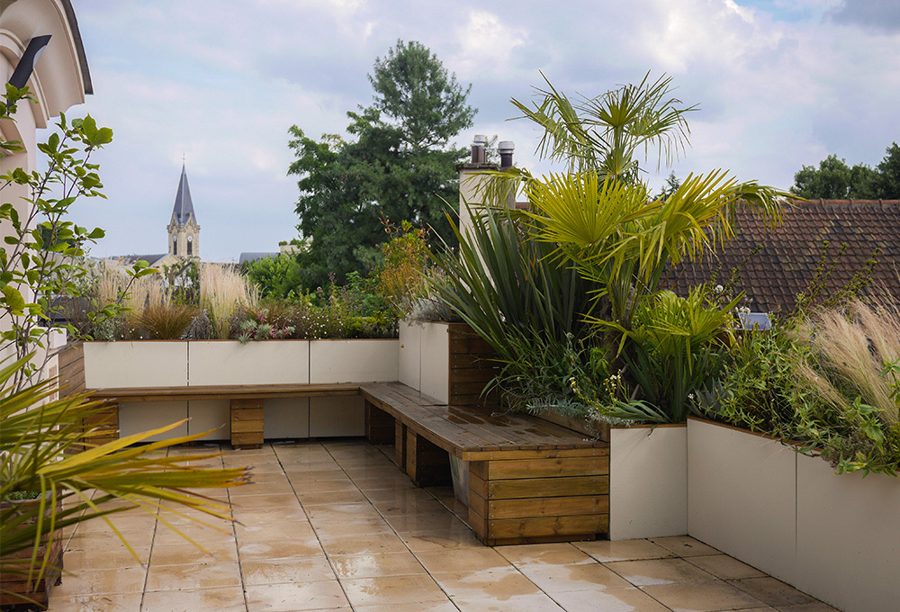 Terrasse méditerranéenne à Meudon ®Hermeline Carpentier